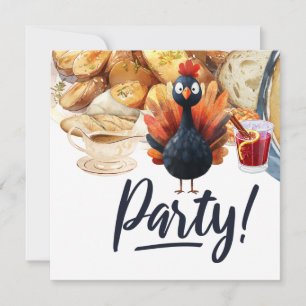 TURKEY for thanksgiving themed  Invitation