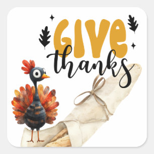TURKEY for thanksgiving themed  Square Sticker