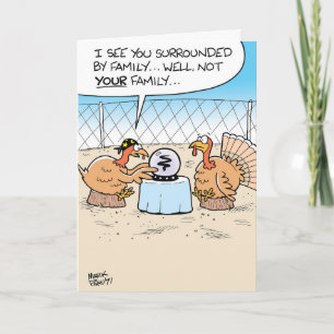 Turkey Fortune Teller  Thanksgiving Card