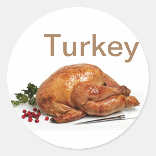 Turkey Freezer Bag Stickers (Front)