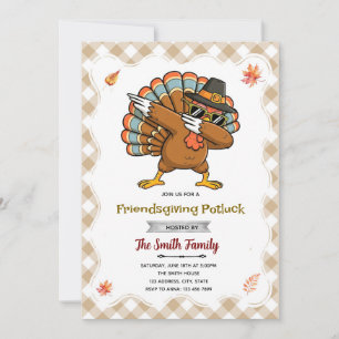 Turkey Friendsgiving party invitation