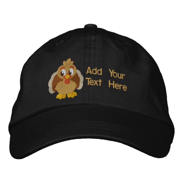 Turkey Fun Embroidered Hat (Front)
