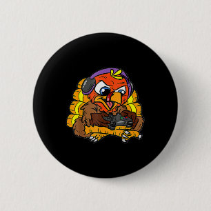 Turkey Gamer Funny Thanksgiving Cool Video Games G 6 Cm Round Badge