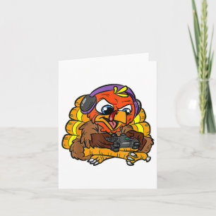 Turkey Gamer Funny Thanksgiving Cool Video Games G Card