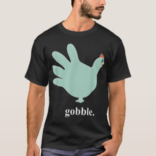 Turkey Glove Gobble Thanksgiving Thankful Nurse T-Shirt