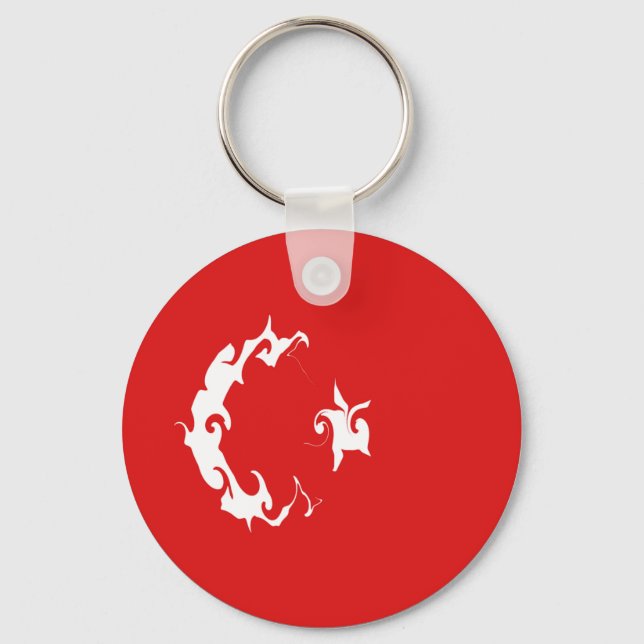 Turkey Gnarly Flag Key Ring (Front)