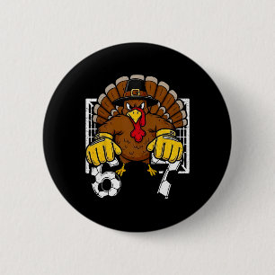 Turkey Goalie Soccer 67 Six Seven 6 7 Thanksgiving Cm Round Badge