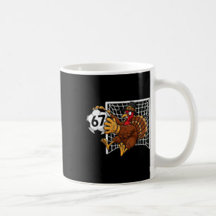 Turkey Goalie Soccer 67 Six Seven Boys Thanksgivin Coffee Mug
