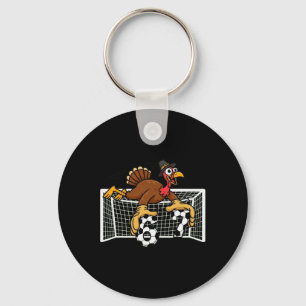 Turkey Goalie Soccer 67 Six Seven Boys Thanksgivin Key Ring
