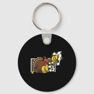 Turkey Goalie Soccer 67 Six Seven Boys Thanksgivin Key Ring
