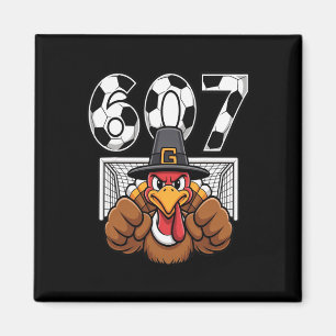 Turkey Goalie Soccer 67 Six Seven Boys Thanksgivin Magnet