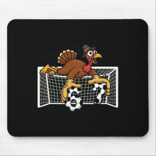 Turkey Goalie Soccer 67 Six Seven Boys Thanksgivin Mouse Mat