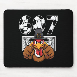 Turkey Goalie Soccer 67 Six Seven Boys Thanksgivin Mouse Mat