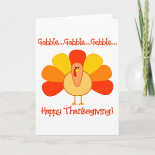 Turkey...Gobble, Gobble Holiday Card