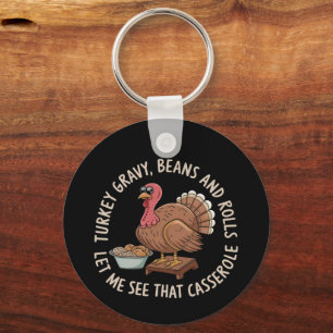 Turkey Gravy Beans and Rolls Casserole Key Ring