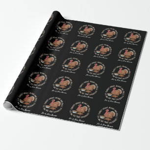 Turkey Gravy Beans and Rolls Casserole Wrapping Paper