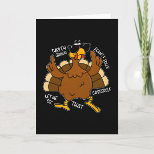 Turkey Gravy Beans And Rolls Cerole Funny Thanksgi Card