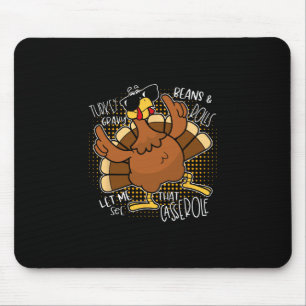 Turkey Gravy Beans And Rolls Cerole Funny Thanksgi Mouse Mat