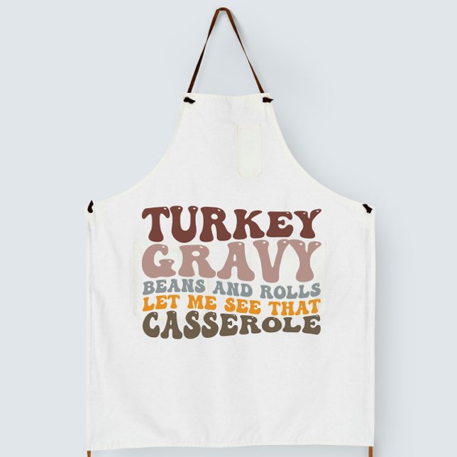 Turkey Gravy Beans And Rolls Fall Thanksgiving  Apron (Creator Uploaded)