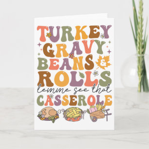Turkey Gravy Beans And Rolls Let Me See That Cerol Card