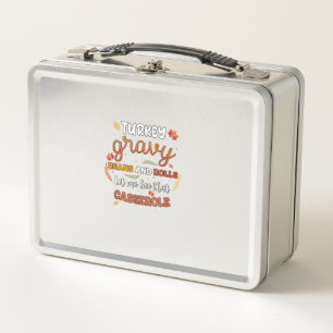Turkey Gravy Beans Rolls Let Me See Casserole Than Metal Lunch Box