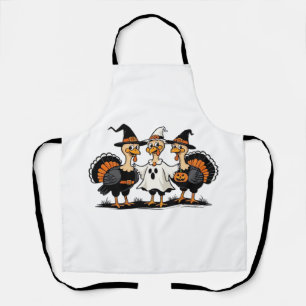 Turkey Halloween Boo, Thanksgiving Turkey, Spooky Apron