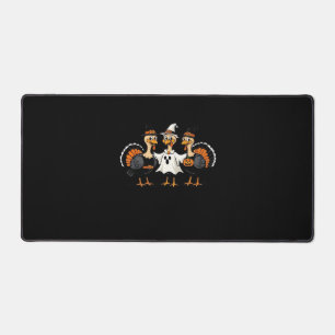 Turkey Halloween Boo, Thanksgiving Turkey, Spooky Desk Mat