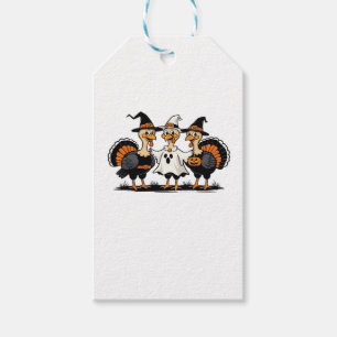Turkey Halloween Boo, Thanksgiving Turkey, Spooky Gift Tags