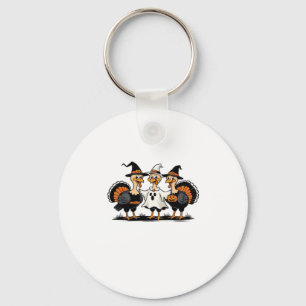 Turkey Halloween Boo, Thanksgiving Turkey, Spooky  Key Ring