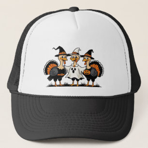 Turkey Halloween Boo, Thanksgiving Turkey, Spooky  Trucker Hat