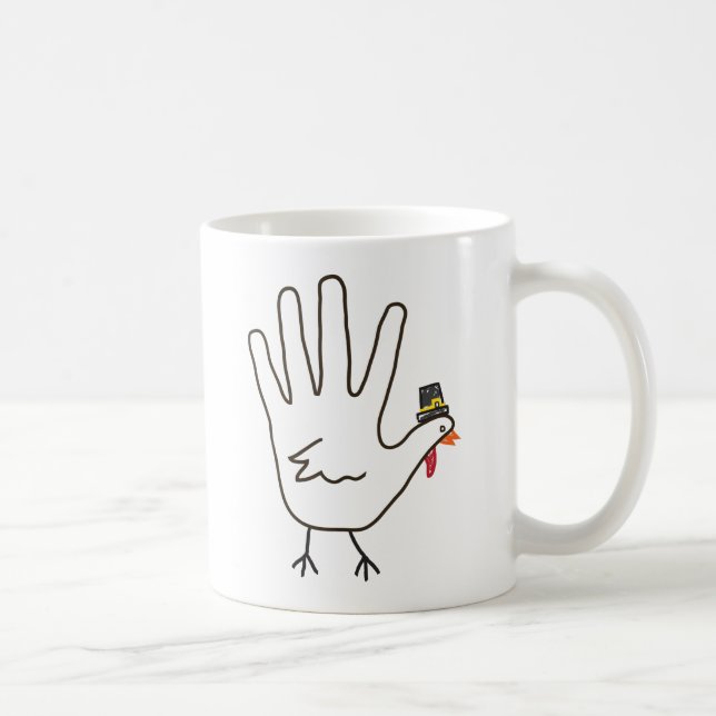 turkey hand coffee mug (Right)