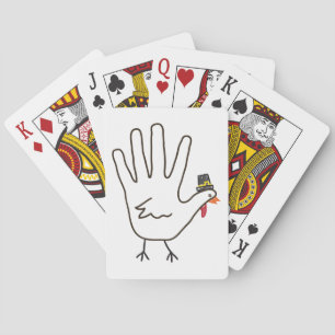 turkey hand playing cards