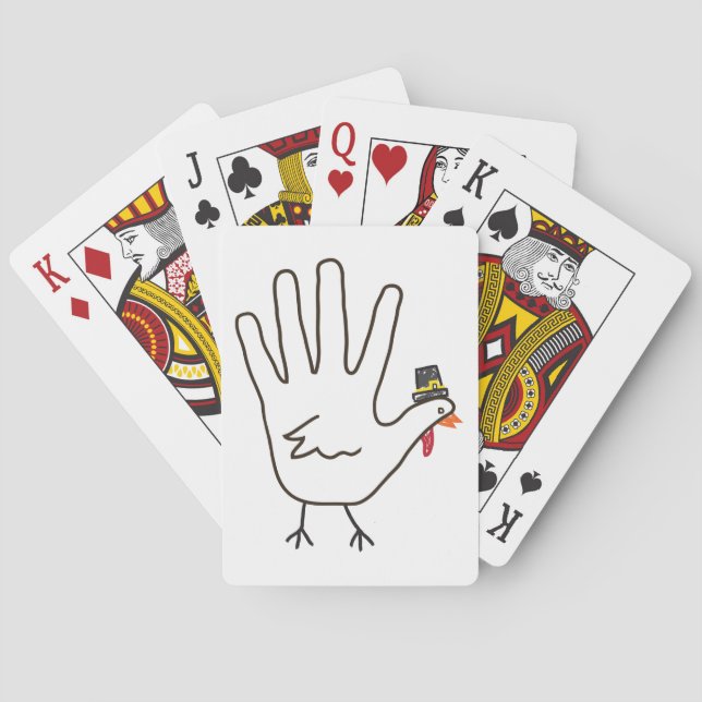 turkey hand playing cards (Back)