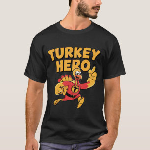 Turkey Hero Funny Thanksgiving Superhero Shirt