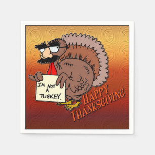 Turkey Humour Thanksgiving Dinner Napkins