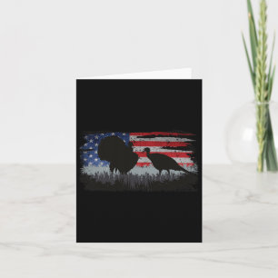 Turkey Hunter - Fun Turkey Hunting Patriotic Usa F Card