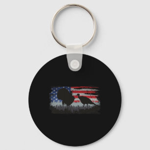 Turkey Hunter - Fun Turkey Hunting Patriotic Usa F Key Ring