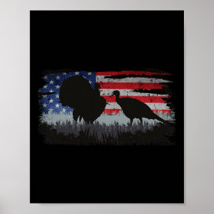 Turkey Hunter - Fun Turkey Hunting Patriotic Usa F Poster