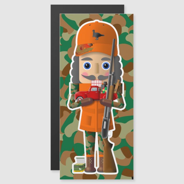 Turkey Hunter Nutcracker with Little Red Truck (Front/Back)