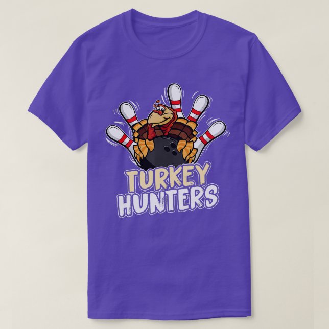Turkey Hunters Bowling Bowler  T-Shirt (Design Front)