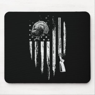 Turkey Hunting American Flag Thunder Chicken Gift Mouse Mat