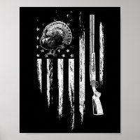 Turkey Hunting American Flag Thunder Chicken Gift