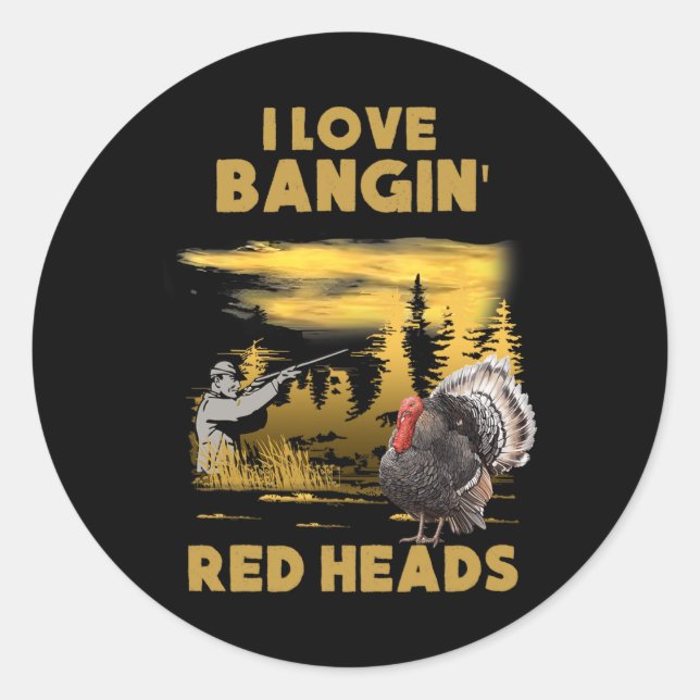 Turkey Hunting  Classic Round Sticker (Front)