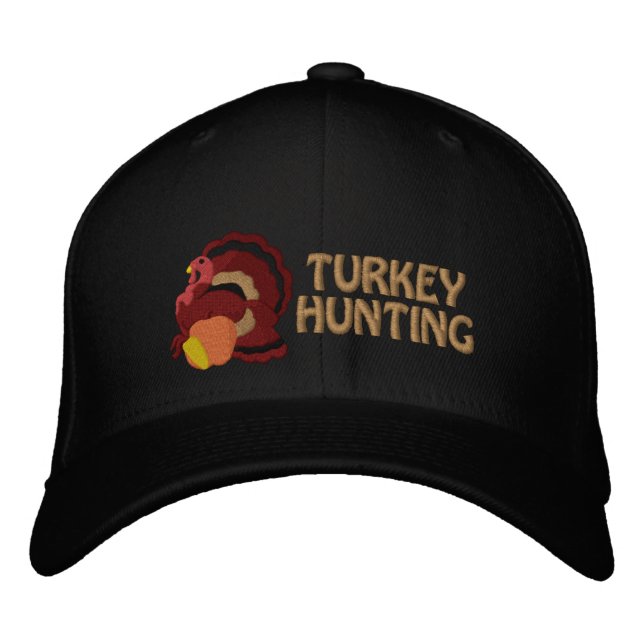 Turkey Hunting Embroidered Cap - Customisable (Front)
