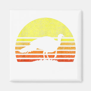Turkey Hunting Retro Sunset Upland Bird Hunter Tha Magnet