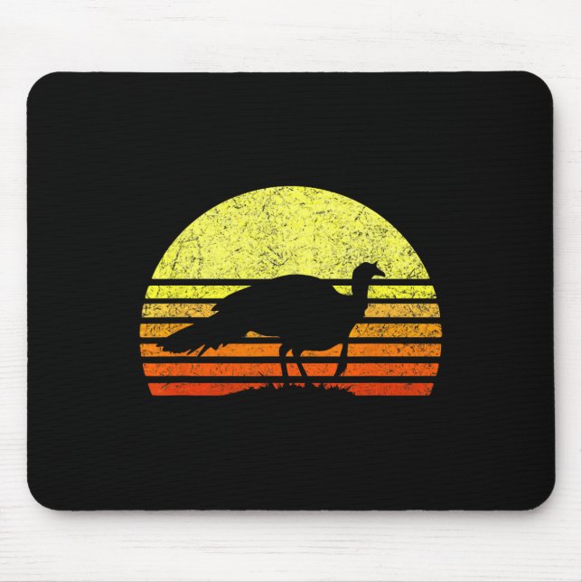 Turkey Hunting Retro Sunset Upland Bird Hunter Tha Mouse Mat (Front)