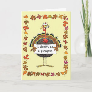 Turkey Identification  Thanksgiving Card