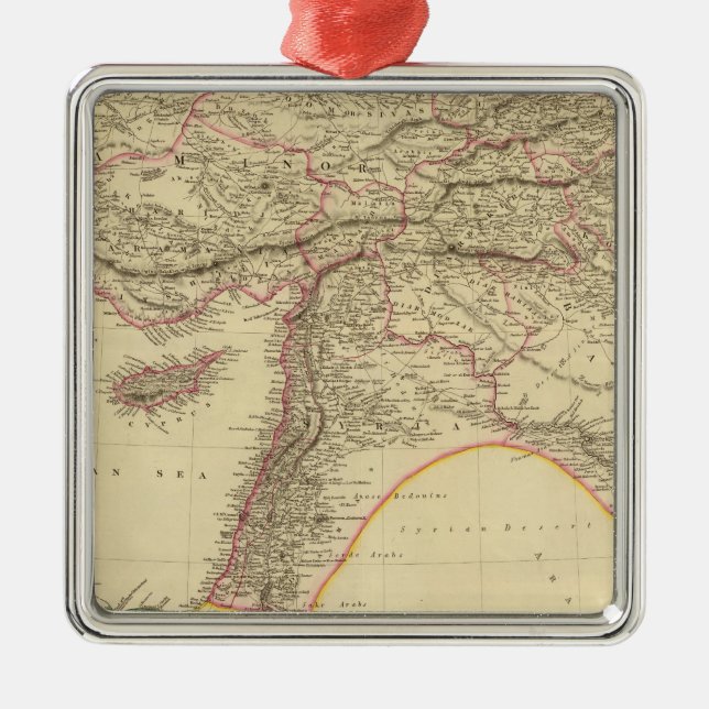 Turkey in Asia 3 Metal Tree Decoration (Front)