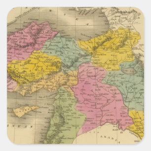 Turkey in Asia 4 Square Sticker