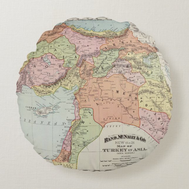 Turkey in Asia 6 Round Cushion (Front)